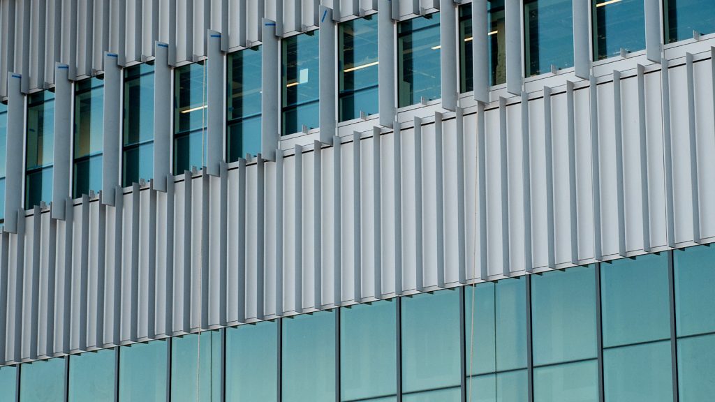 The exterior of Hunt Library.