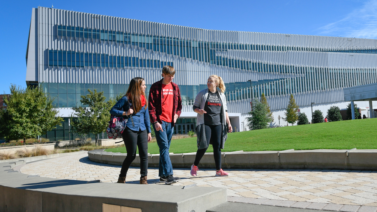 Students tour Centennial Campus.