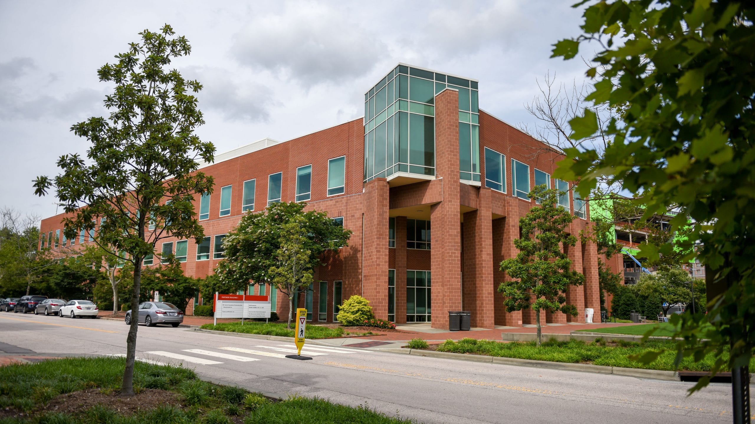 An exterior view of Partners I Building on Centennial Campus