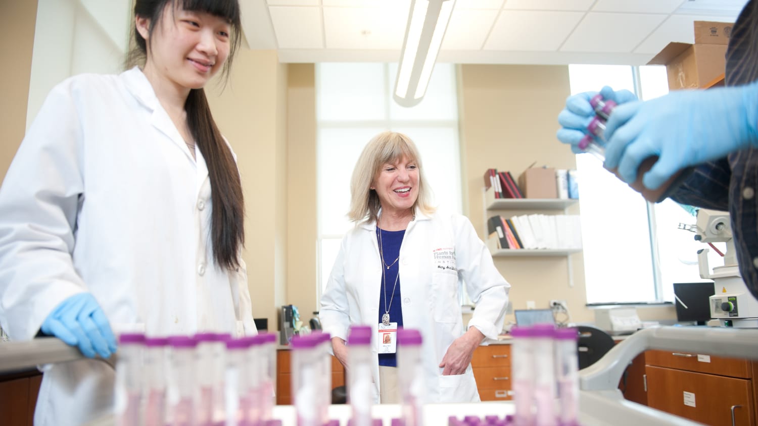 Students and faculty work in the field of agriculture and life sciences.